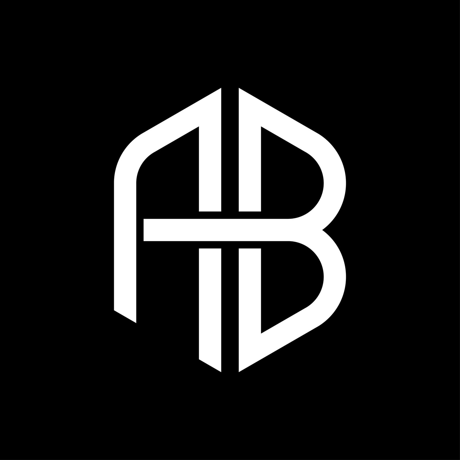 letter a b logo design